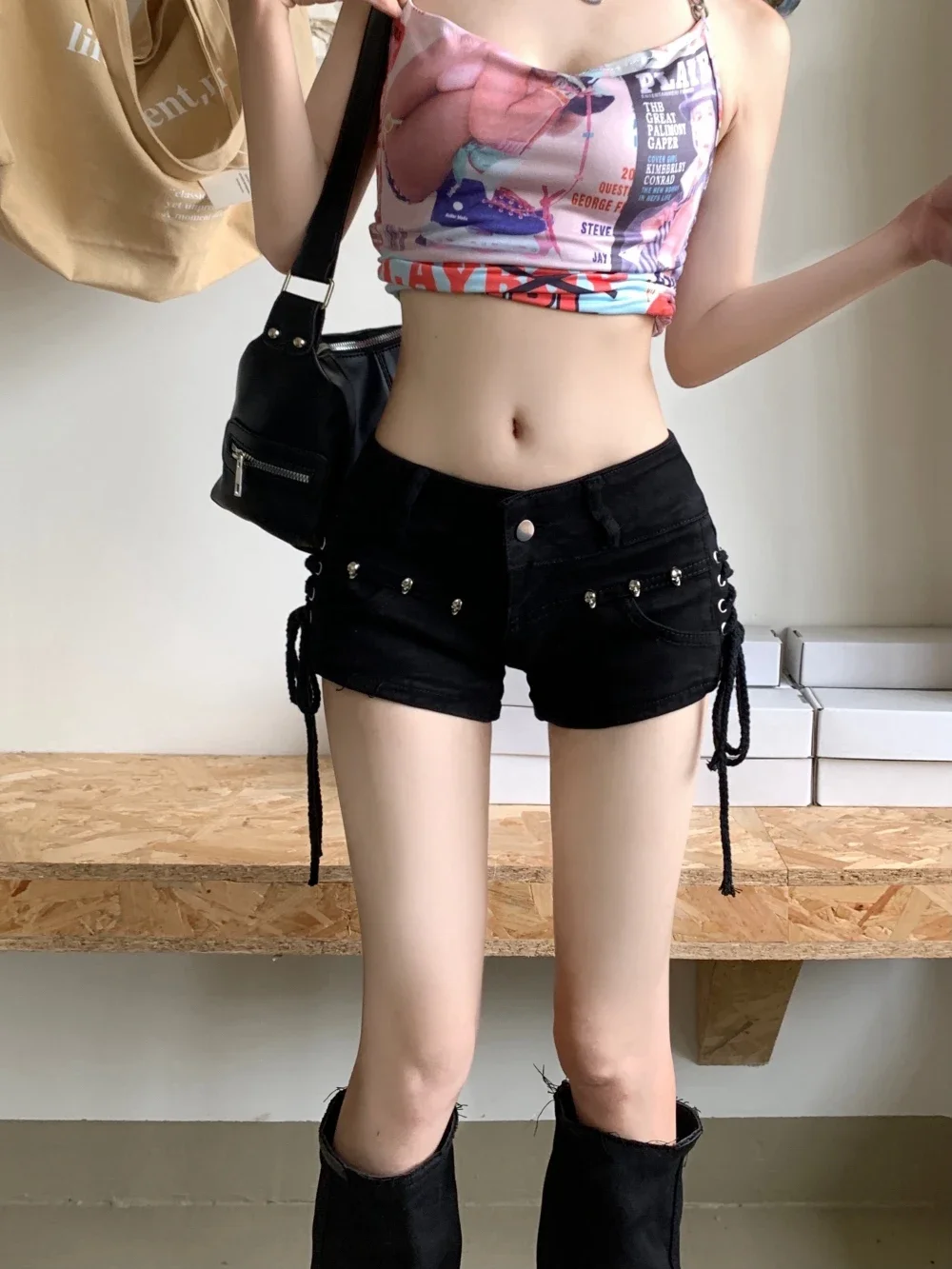 Spangle Lace Short Pants ブラック Spangle Lace Short Pants ブラック black