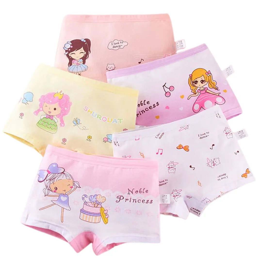 Princess Girl Briefs Fine Cotton Anime Floral Boxers Children Breathable Panties Comfortable Underwear Size M-XXL For 3-10T Girl girls underwear children underwear