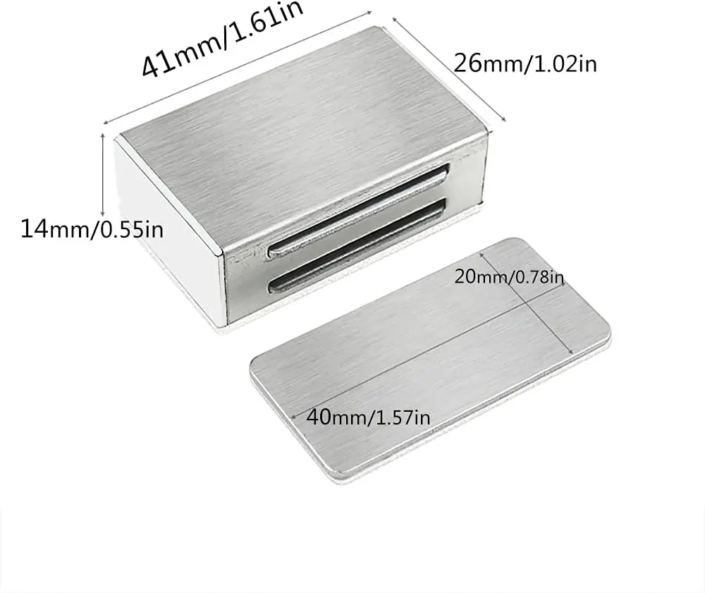 4 Pack Cabinet Magnetic Catch Adhesive Magnetic Door Catch Strong Cabinet Door Magnet Latch Kitchen Cupboard Closure