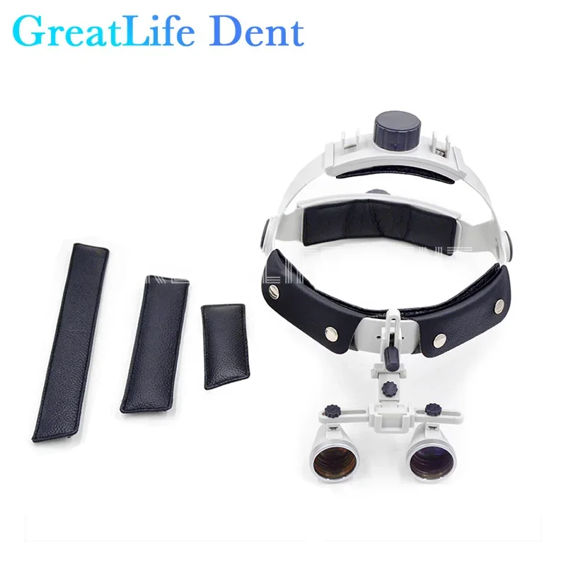

GreatLife Dent Magnifier 2.5x Led Medical Dental Headlamp Dental Magnifying Glasses Loupe Surgical Headlamp Headlight Loupes