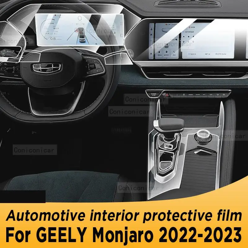 

For GEELY Monjaro 2022-2023 Gearbox Panel Navigation Automotive Interior Screen TPU Protective Film Cover Anti-Scratch Sticker
