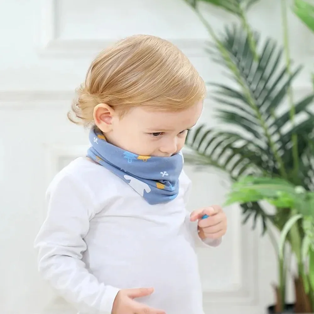 Spring Autumn Children Scarf Kids Child Cotton Scarf Boys Girls O Ring Children Collar Child Neck Neckerchief