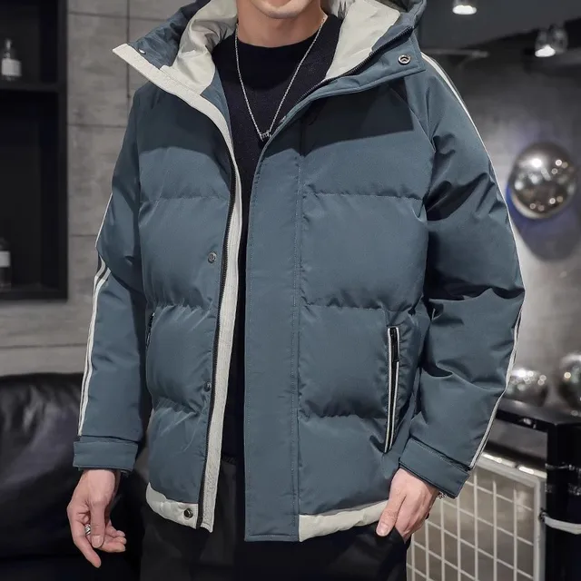 한국 버전 남성용 두꺼운 패딩 재킷, 트렌디 신상 투바, 두껍고 따뜻한 패딩 의류, 겨울 후드 퀼트 재킷
