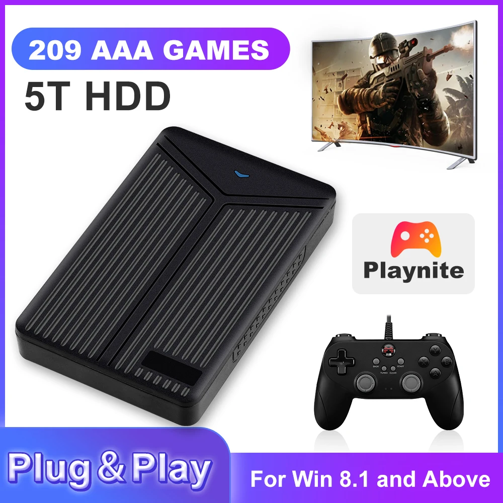 Portable External 5t Game Hdd Game Console For Pc Playnite System With