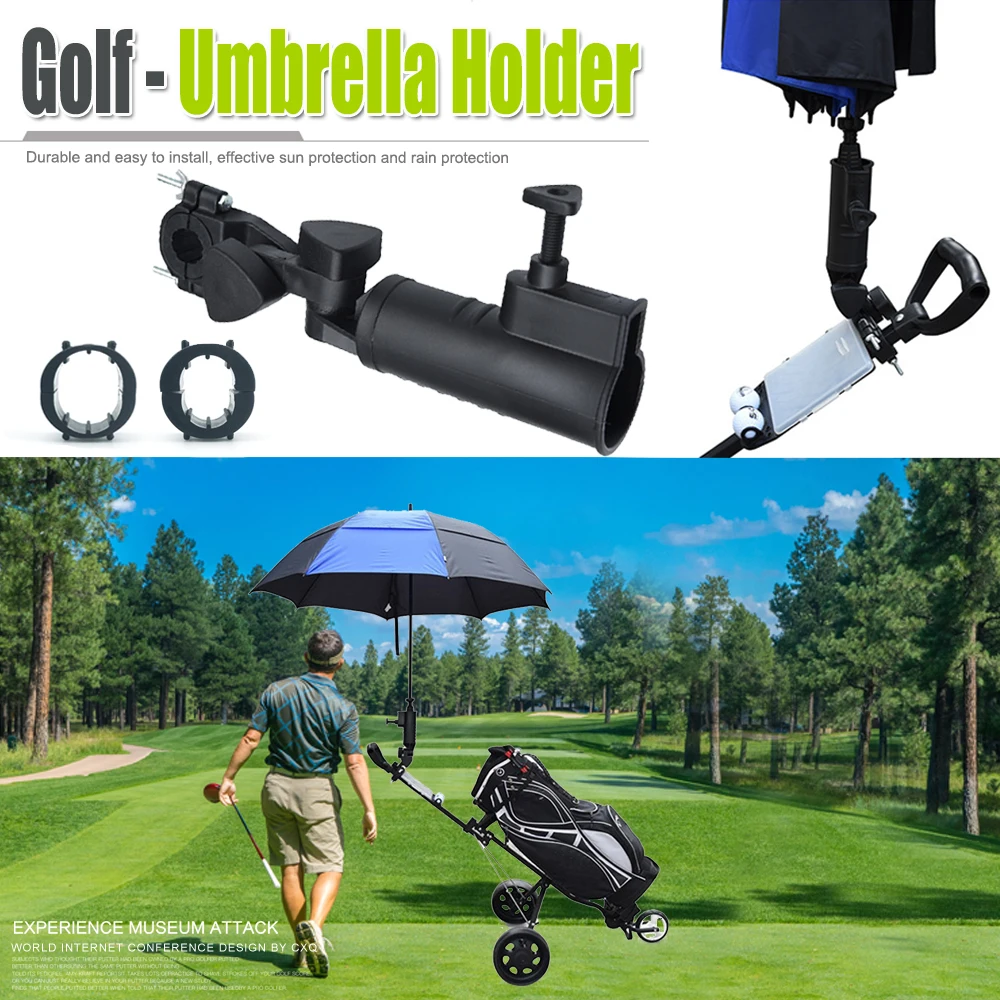 Golf Umbrella Holder 180 Degree Adjustable for Bike Buggy Cart Baby Pram Wheelchair