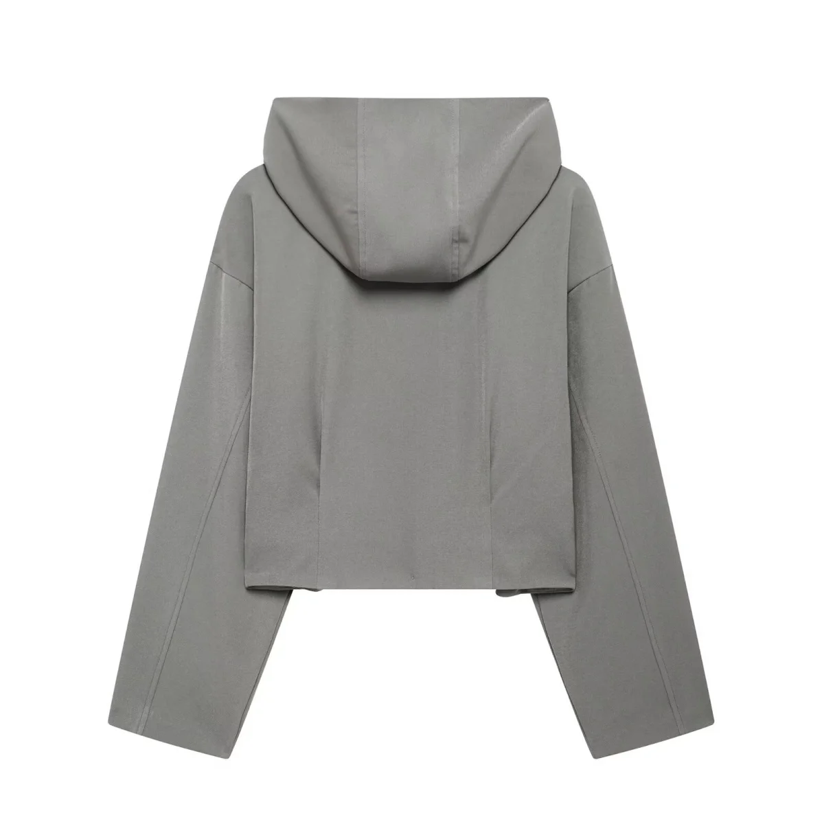 Women's Short Jacket Coat Female Spring Autumn Fashion Casual Hooded Zippercoat Retro Long Sleeved Pocket Women'S Coat Chic Top