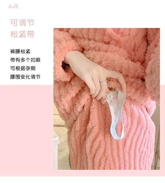 2024 New Confinement Clothes Winter Postpartum Coral Velvet Thickened  Pregnant Women Nursing Pajamas Winter Flannel Feeding Set - AliExpress