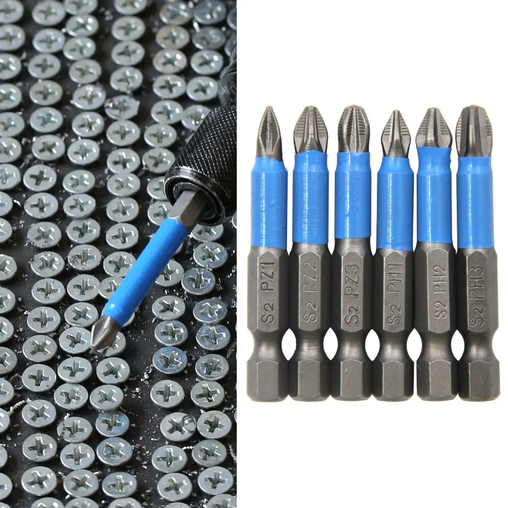 12pc S2 Steel Anti Slip Screwdriver Head Cross Electric Screwdriver Tool Set PH1/PH2/PH3/PZ1/PZ2/PZ3 3