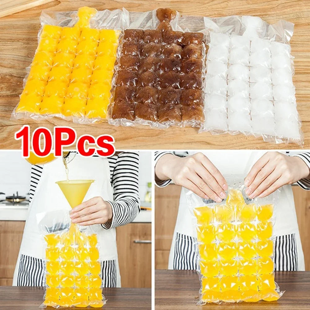 Ice Mold Bags Disposable Ice-Making Bags Freezing Maker Ice Cube Bag Self-Seal Ice-making Mold 10-100Pcs ice mold