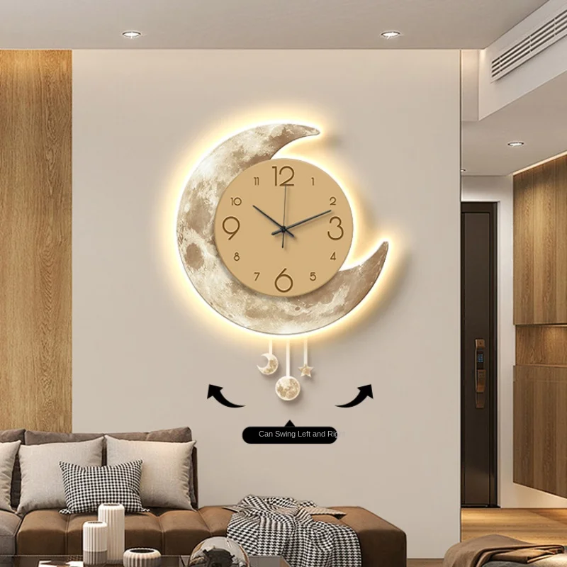 

New Moon Watch Wall Clock with No Punching and Silent Sound