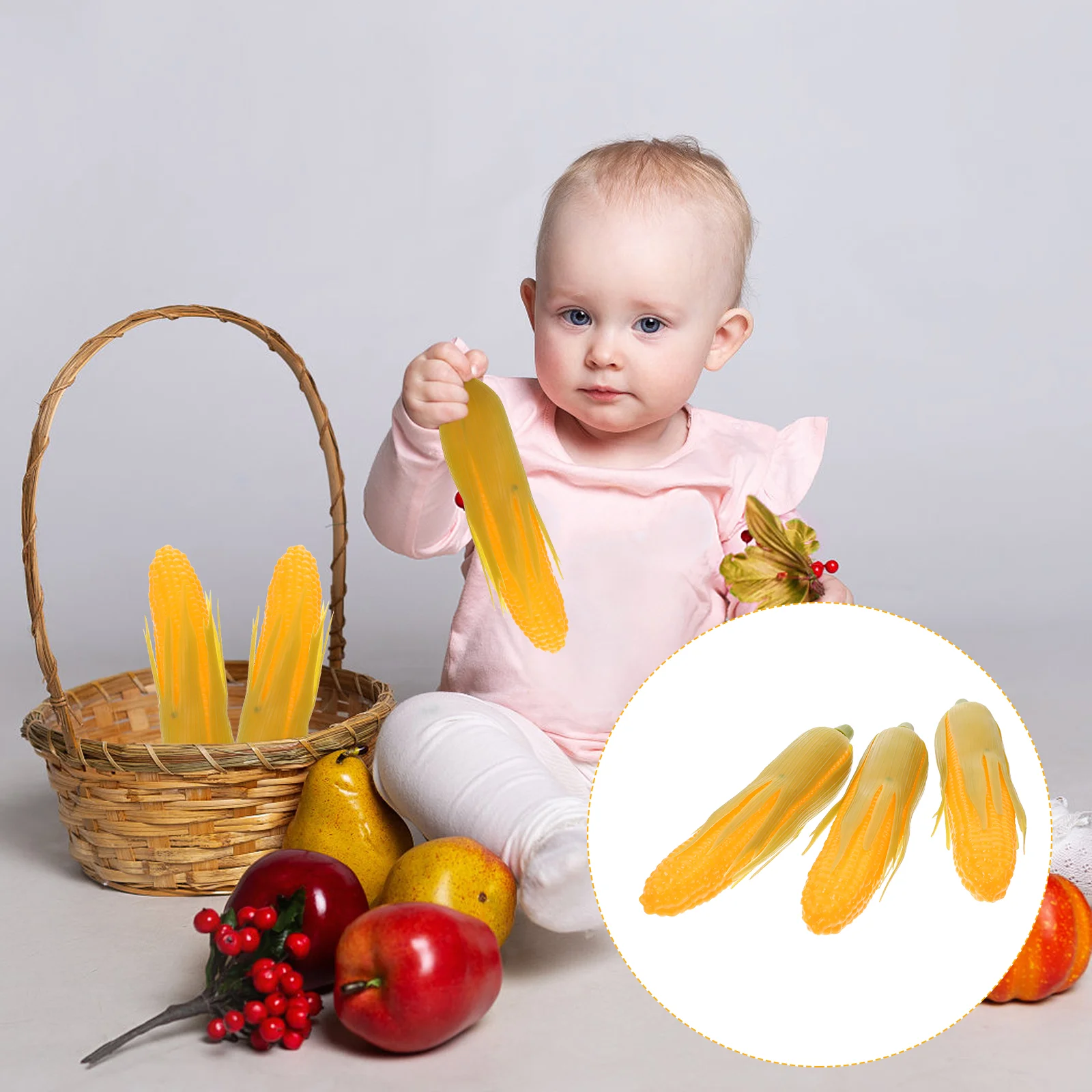 

3 Pcs Dreses Mini Artifical Corn Vegetable Fake for Decoration Simulation Child