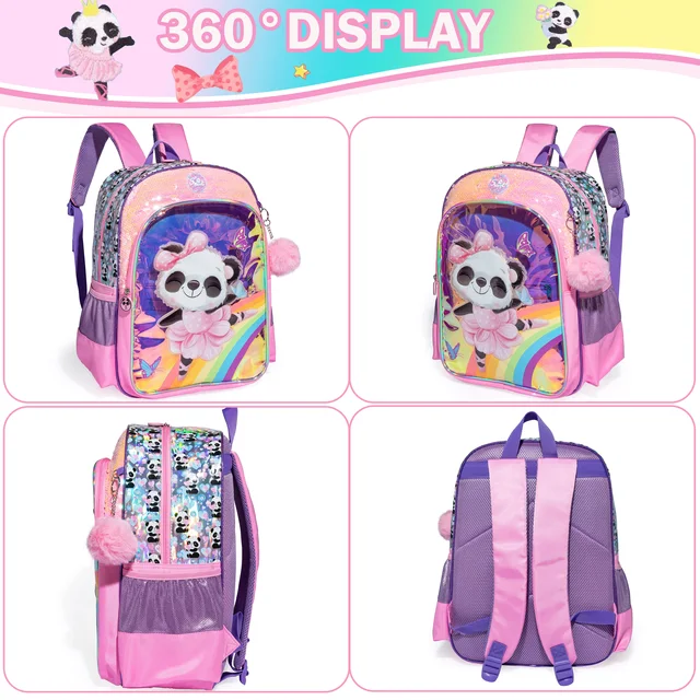 Mochila Escolar Coloranimal Panda | 3 Piezas | Niño/Niña 6-15 Años