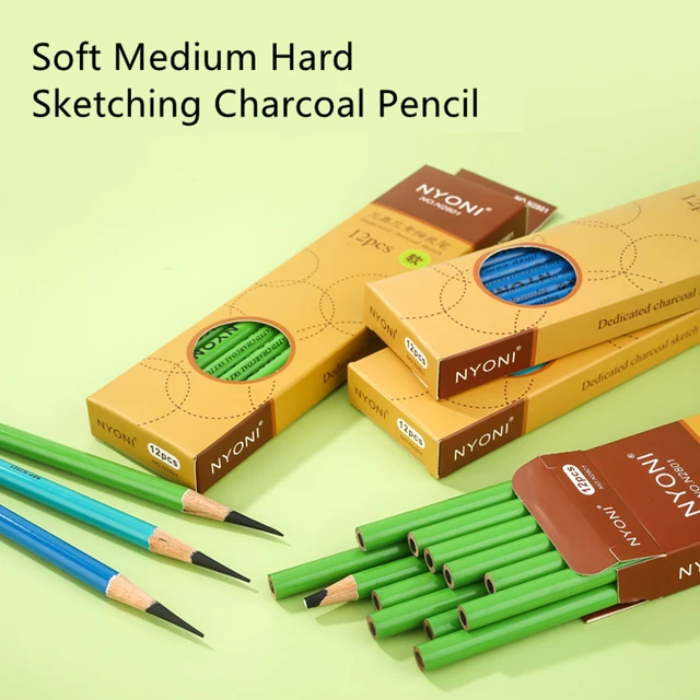 Kit dartiste de dessin professionnel Ensemble de crayons et de croquis  Outils dart au charbon de bois Esquisse Crayon stylo à charbon crayons à  canon dartisanat Crayons de dessin -  Canada