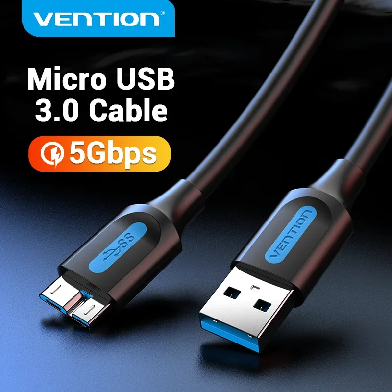 Vention Micro USB 3.0 cavo 3A caricabatterie rapido cavo dati cavi per telefoni cellulari per Samsung Note 3 S5 Toshiba Sony cavo Micro B USB