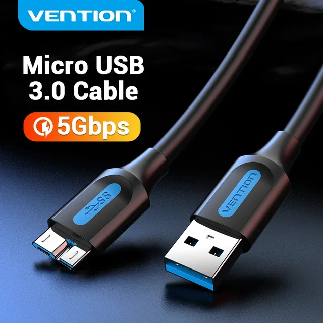 Vention Micro USB 3.0 Cable 3A Fast Charger Data Cord Mobile Phone Cables for Samsung Note 3 S5 Toshiba Sony USB Micro B Cable 1