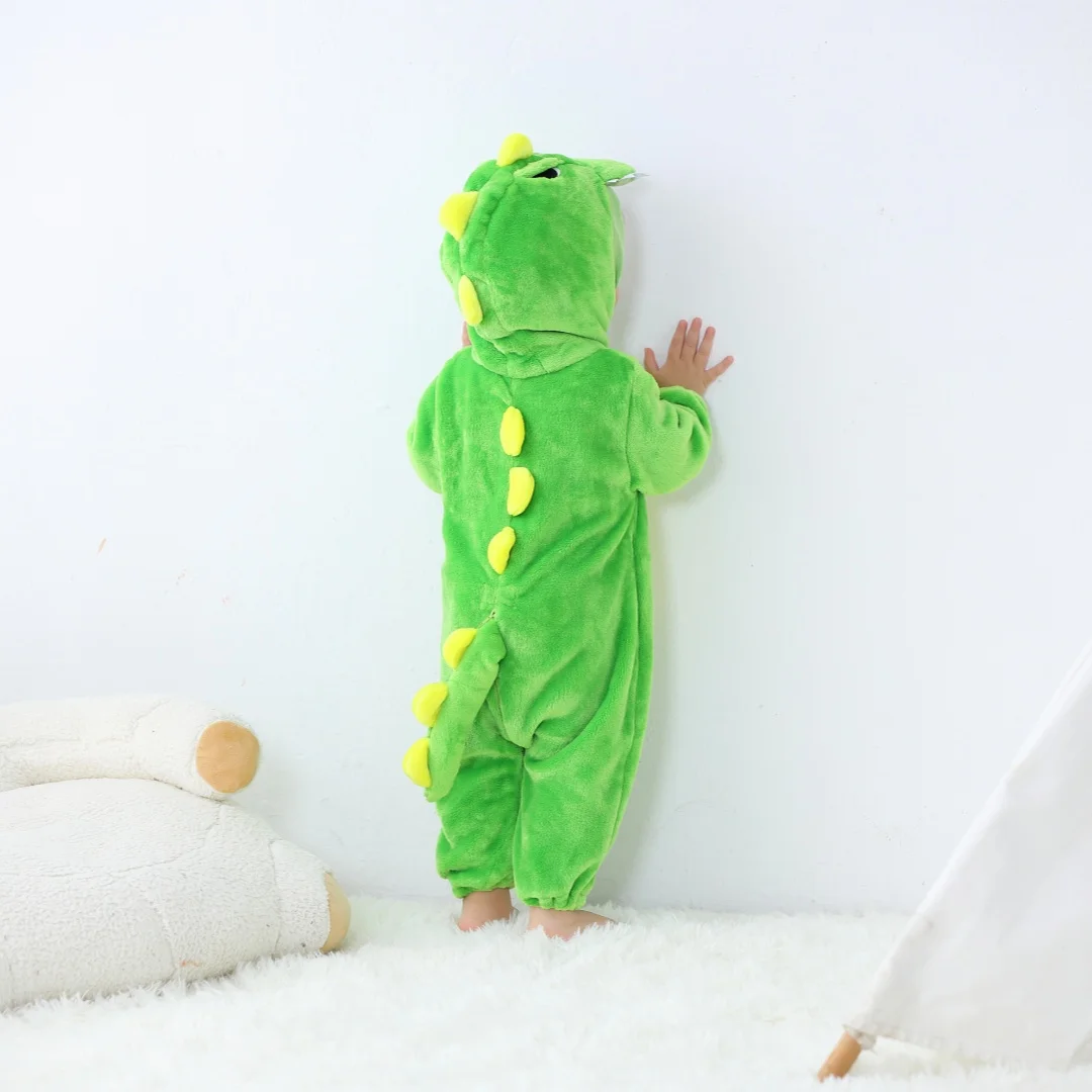 Baby Girls Long-sleeve Onesies Kigurumi Infant Dinosaur Animal Cartoon Romper Newborn Boys Pajamas For Christmas Halloween 2