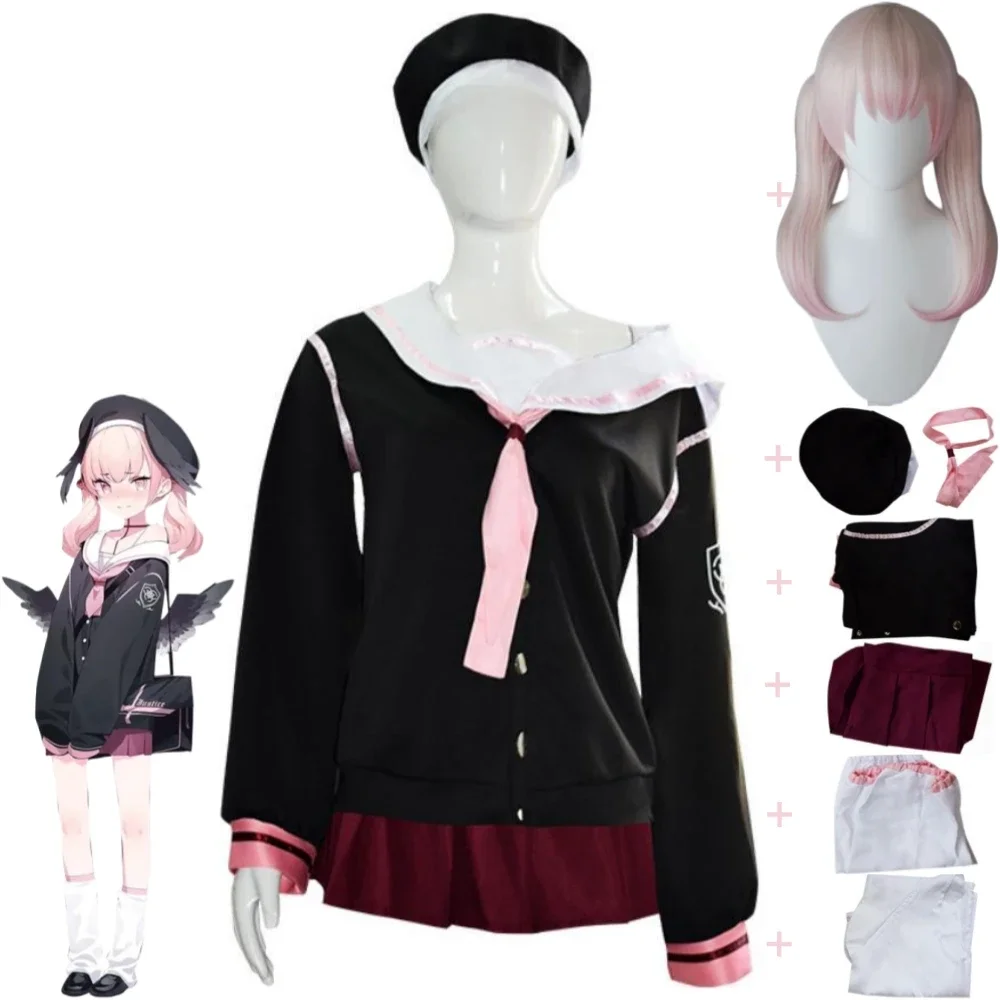 

Game Shimoe Koharu Blue Archive Project MX Cosplay Costume Wig Anime Trinity General School Loli Sailor Uniform Halloween Suit