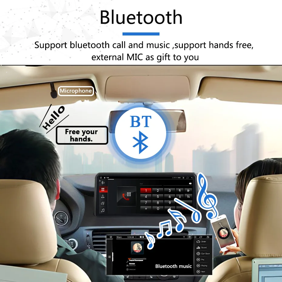 12,5'' Kabelloses Carplay Android Auto Radio Display Touchscreen für BMW X3 F25 X4 F26 2010-2017 Auto-PC GPS Multimedia-Player BT – Detail 9