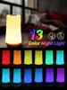 GGbingo 13 Color Night Light Touch Dimmable Remote Control USB Recharge Emergency Lighting RGB Portable Bedside Lamp for Home 3