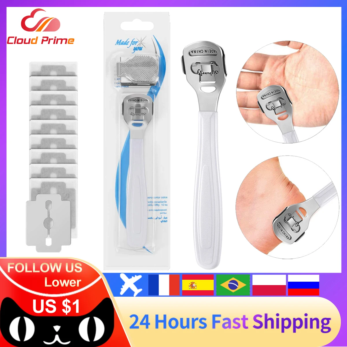 Foot-Callus-Shaver-Heel-Hard-Skin-Remover-Hand-Feet-Pedicure-Razor-Tool ...