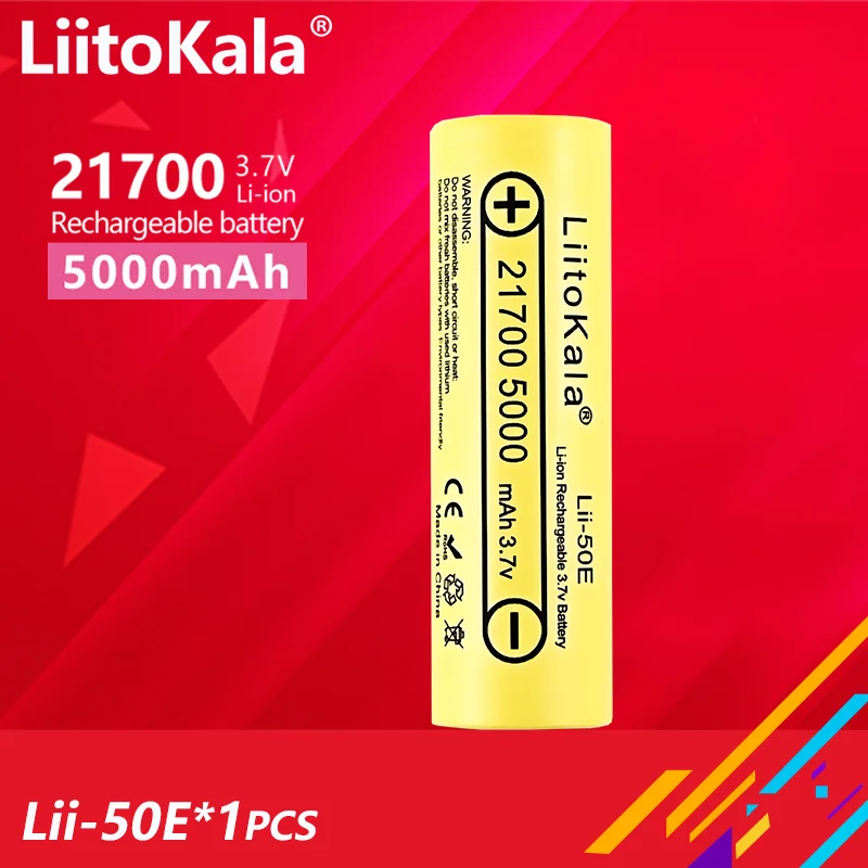 1 Pz Liitokala Lii-50E 21700 5000Ma Caricabatteria Agli Ioni Di Litio 3.7V Batteria Sigaretta Elettronica Batteria E Strumenti Batteria Energetica