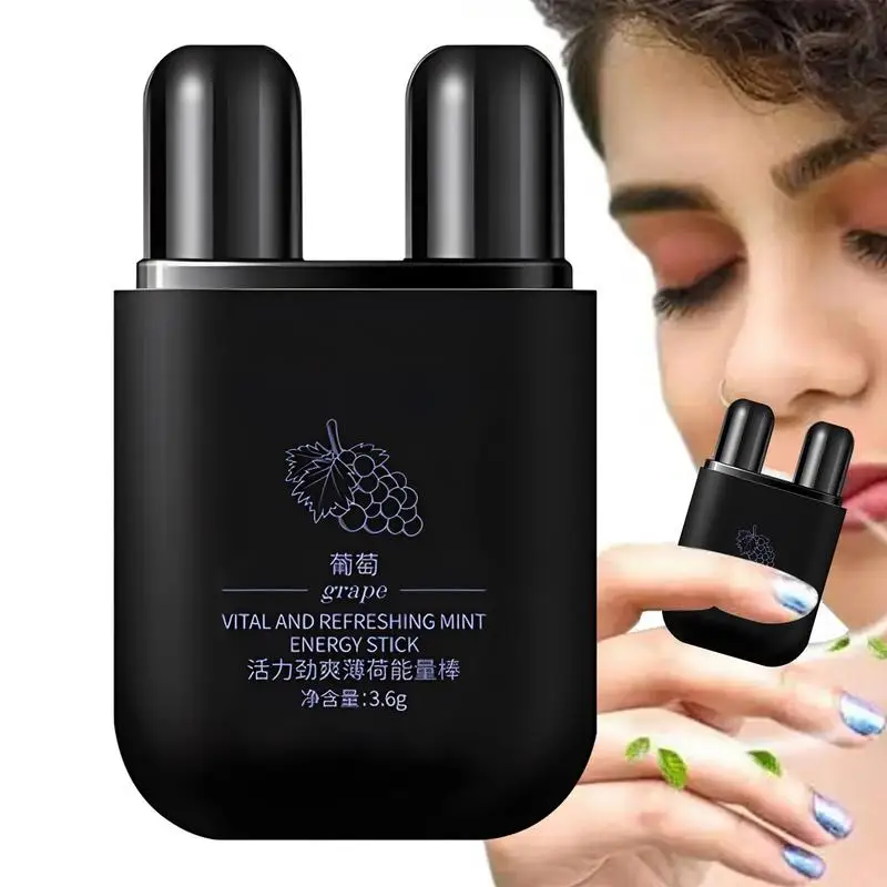 

Dual Nasal Inhaler Energy Vapors Stick Portable Aromatherapy Stick With Double Hole Design Energizing Nasal Inhaler Boost