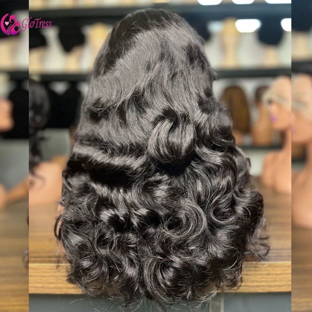 Perruque Body Wave bouclée Boncy de haute qualité, 13×4, vietnamienne, Super Double tirage, 100% cheveux humains, densité 300%, pour femmes noires