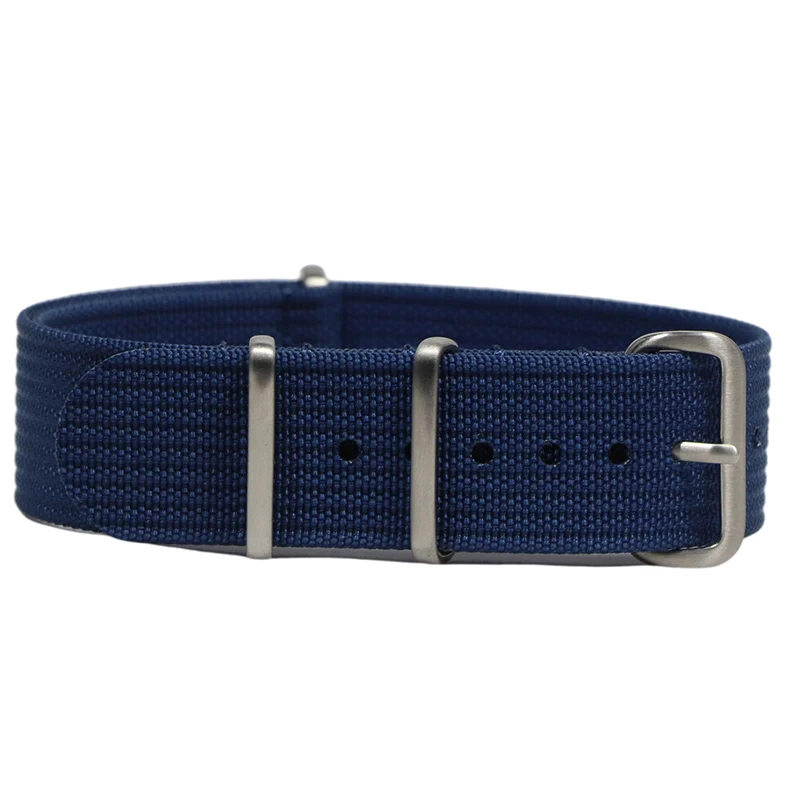 Rugged Retro Ribbed Nylon Military Watch Strap