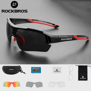 ROCKBROS поляризованные спортивные мужчины солнцезащитные велоспортные очки горный велосипед езда защитные очки очки 5 объектив