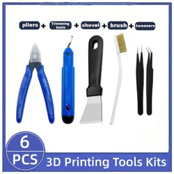Ultimate 3D Printing Tool Kit: Precision Scissors, Cleaning Needles, Tweezers, Pliers & Deburring Kit (6PCS Tool Kits)
