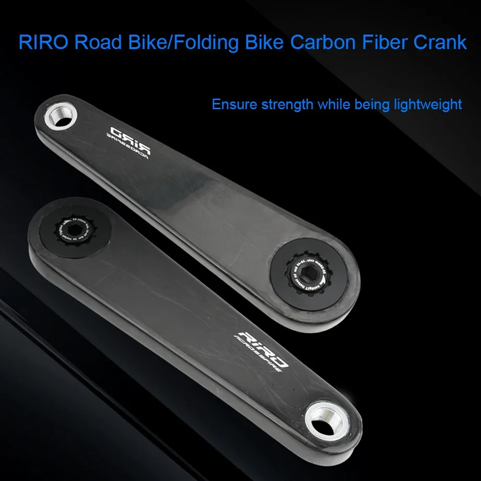 Riro-カーボンファイバーロードバイククランク,1つのチェーン