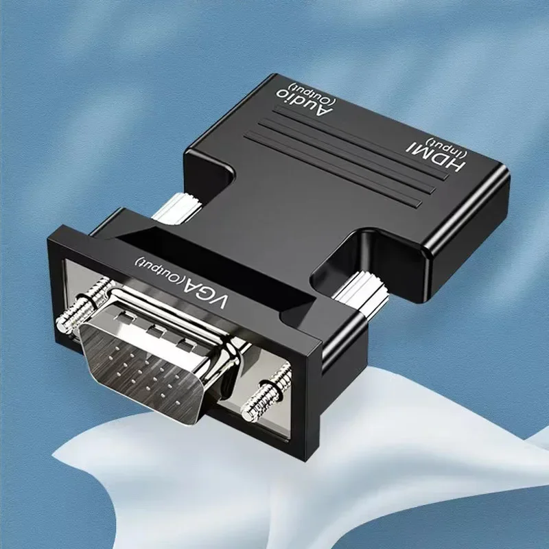 HDMI to VGA Adapter Cable Female To VGA Male with 3.5mm Audio for PS4 PC
