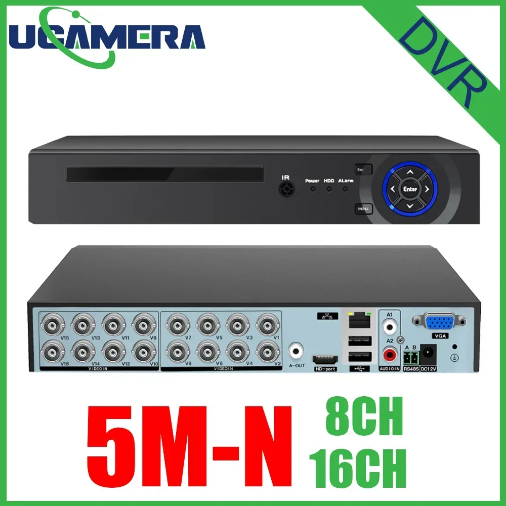 Xmeye Dvr 16Ch 5Mp-N Ahd Videoregistratore Supporto 5Mp Ip Camera Face Detection P2P H.265 Videosorveglianza Dvr Per Cctv Stystem