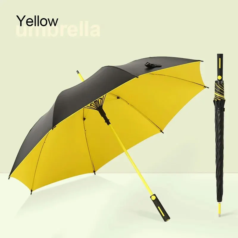 1Pc Large Umbrella Two-Color Sturdy Vinyl Umbrella Wind-Resistant Rain-Proof Business Umbrella