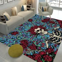 Horror Skull Floor Mat INS Style Soft Bedroom Floor House Laundry Room Mat Anti-skid Household Carpets 1
