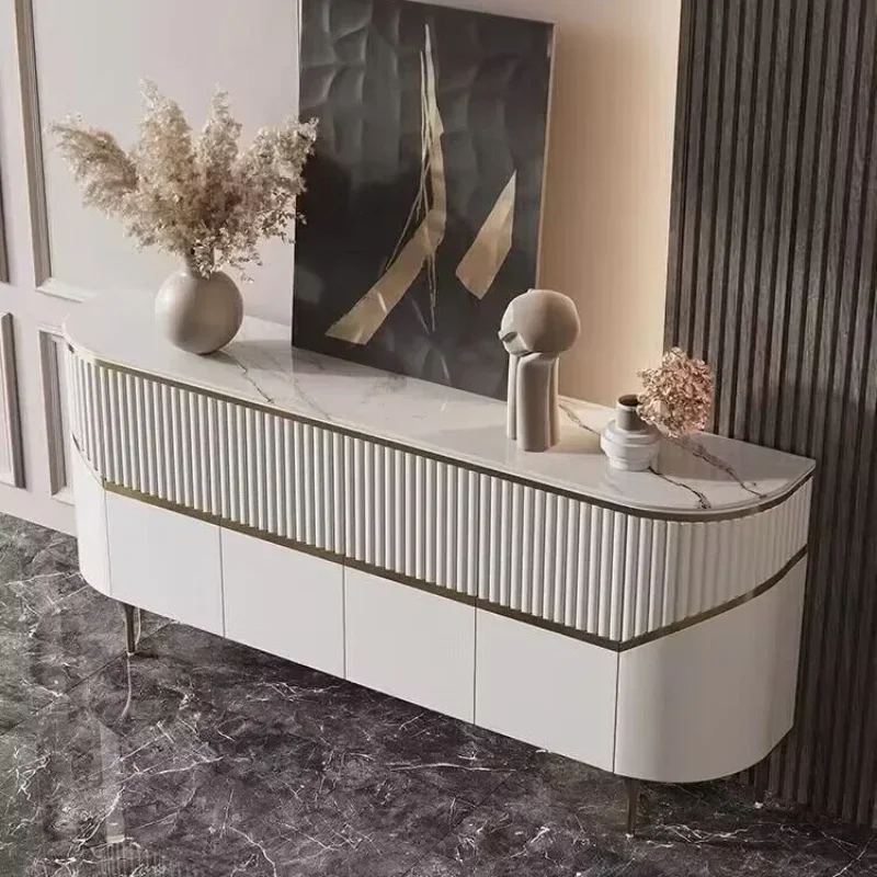 Luxury Kitchen Sideboard High Quality Rock Plate Countertop Design Italian Style et Furniture Living Room Display Cabinet
