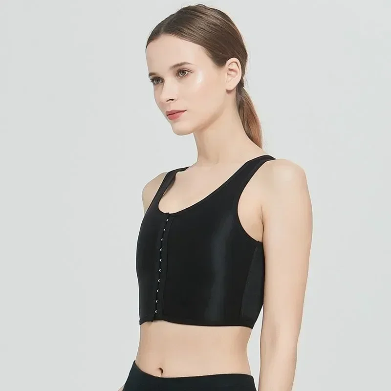 2024 Fajas Colombianas 이중 압축 허리 트레이너 코르셋, 뼈 조절 가능 후크 아이 플랫 배 바디 셰이퍼, 고품질 