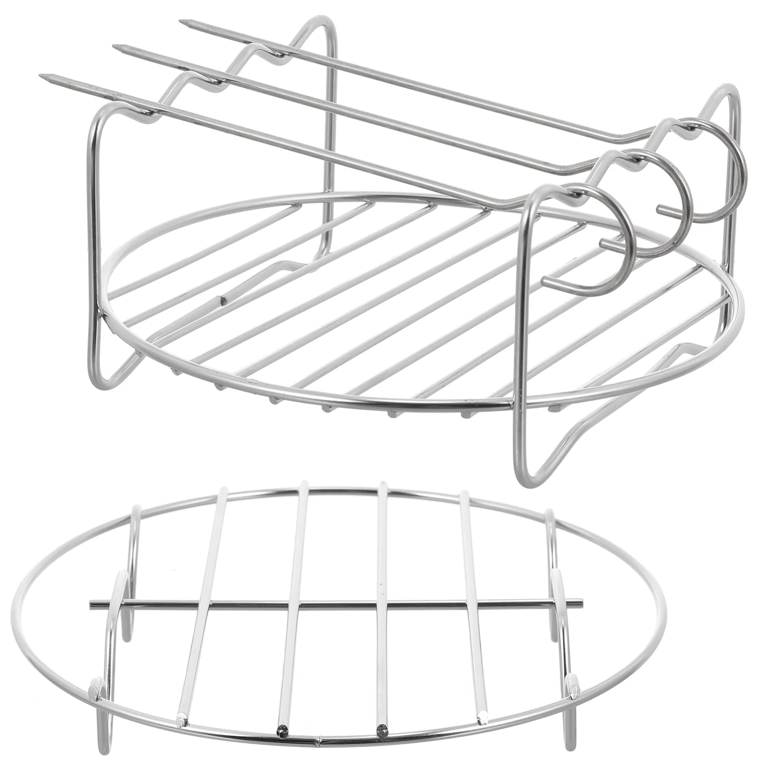 

Grill Kitchen Tool Air Fryer Supplies Rack Xmas Gift Stainless Steel Steamer Steaming