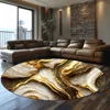 Luxury Marble Pattern Round Carpets Living Room Decoration Abstract Large Area Rugs for Bedroom Non-slip Floor Mats Washable 1