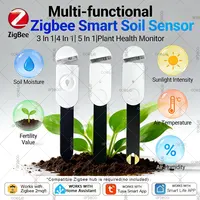 Zigbee Soil Tester Moisture Sensor Fertility Luminance Air Humidity Temperature Sensor Real Time Monitor For Smart Life/Tuya/Z2M