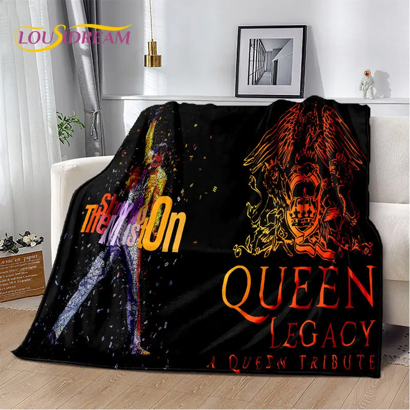 Freddie Mercury Queen-Rock-Band Soft Plush Blanket,Flannel Blanket Throw Blanket for Living Room Bedroom Bed Sofa Picnic Cover