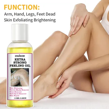 110ml Yellow Peeling Oil Plant Essential Bleaching Lighten Elbows Knee Hands Brightening Skin Tone Facial Body Massage Oil 1