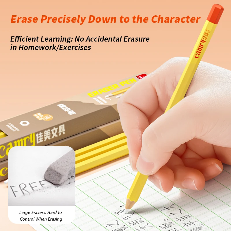 Artistic Pencil Shaped Eraser - Precision Correction Tool for Drawing, Writing, and Creative Gifts