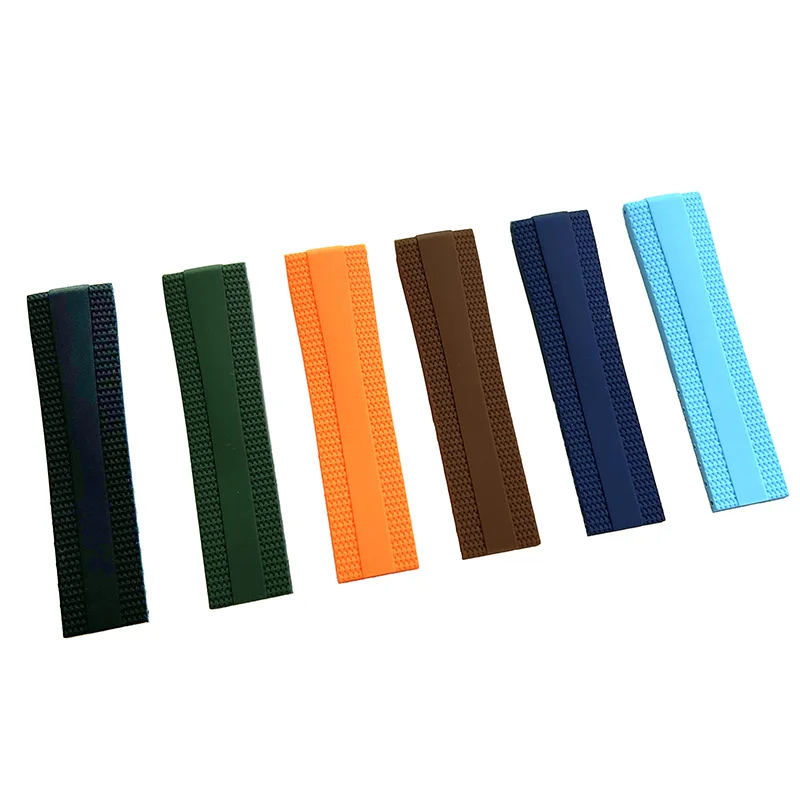 Cinturino In Gomma Morbida Siliconica Mulicolour Impermeabile Di Alta Qualità Di Marca Da 22Mm Adatto Per Cinturino Per Bracciale Navitimer Avenger