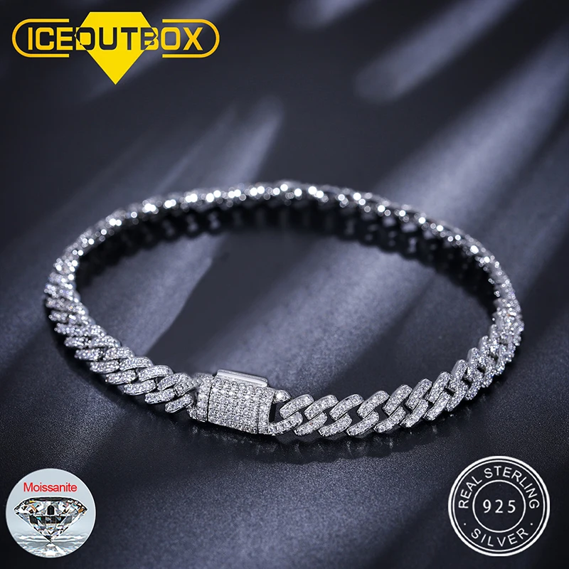 ❤星湖さま❤2025年Bracelet❤❤ Cubana Link|925 Sterling Silver Cuban Link Moissanite