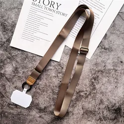 Universal Adjustable Crossbody Phone Lanyard with Card Holder and Carabiner (Brown)