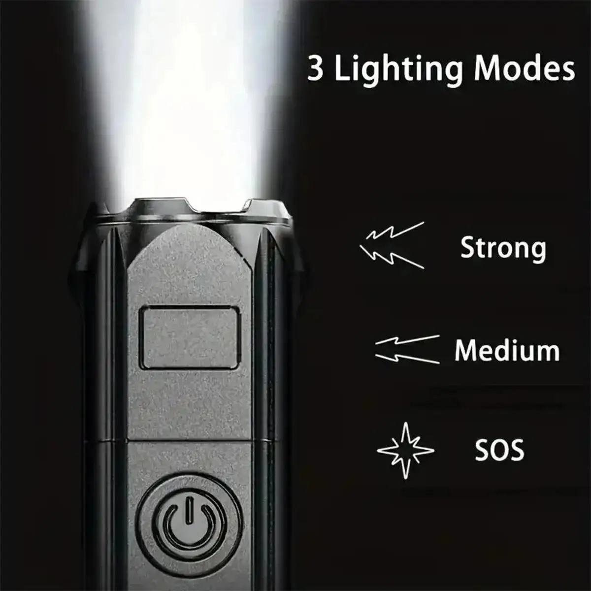 Led 손전등 방수 슈퍼 핸드헬드 충전식 전술 줌이 가능한 토치 줌 비상 강력한 USB 가정용 조명 하이킹용