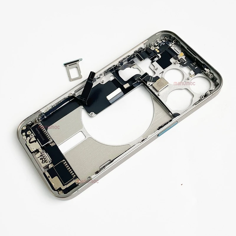 For iPhone 15 Pro Full Housing Middle Frame Bezel With Volume