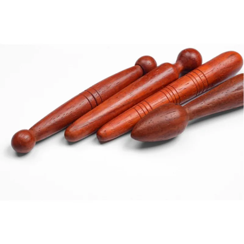 4PCS Set Wooden Acupuncture Stick Set Reflexology Tools Wood Massager Feet Hand Back Thai Massage Sticks Body Relaxation