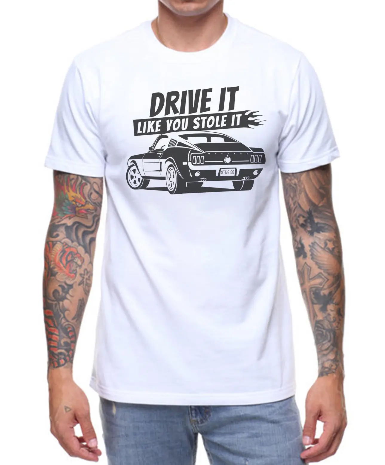 

Hot Sale 100% Cotton Drive It Like You Stole It T Shirt Boy Racer Birthday Present Car Tuning Alloys Tee Shirt Unisex